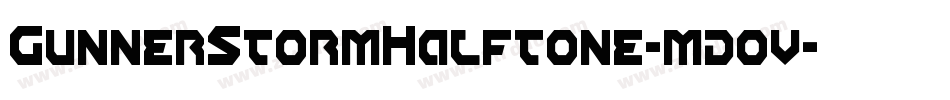 GunnerStormHalftone-mdov字体转换