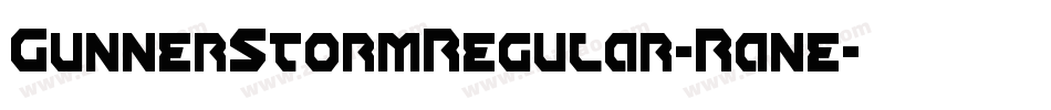 GunnerStormRegular-Rane字体转换