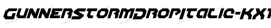 GunnerStormDropItalic-KX1e字体转换