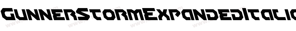 GunnerStormExpandedItalic-vWKL字体转换