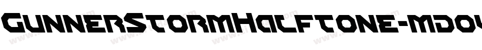 GunnerStormHalftone-mdov字体转换