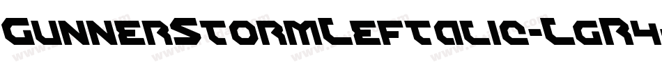 GunnerStormLeftalic-LgR4字体转换