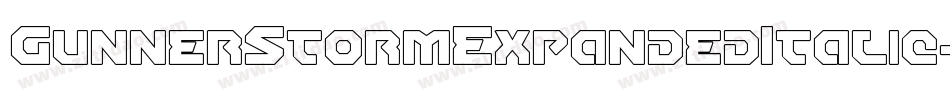 GunnerStormExpandedItalic-vWKL字体转换