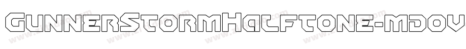 GunnerStormHalftone-mdov字体转换