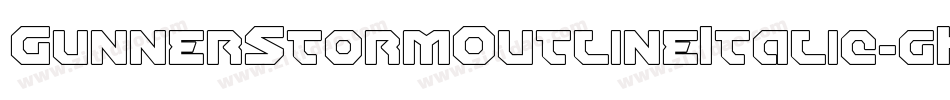 GunnerStormOutlineItalic-gKD6字体转换