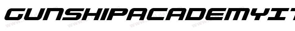 GunshipAcademyItalicItalic-vzvL字体转换
