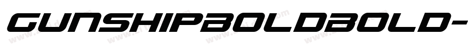 GunshipBoldBold-8pen字体转换