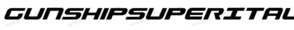 GunshipSuperItalicItalic-nzLO字体转换