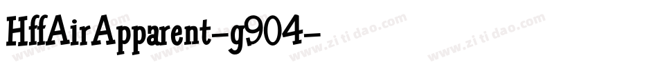 HffAirApparent-g904字体转换