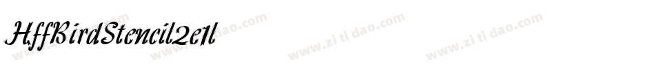 HffBirdStencil-2e1l字体转换