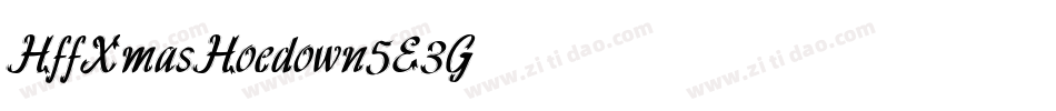 HffXmasHoedown-5E3G字体转换