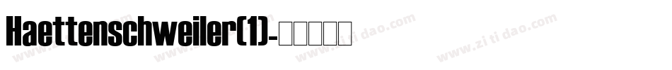 Haettenschweiler(1)字体转换