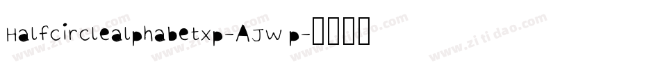 Halfcirclealphabetxp-AJwp字体转换