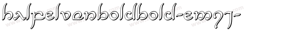 HalfElvenBoldBold-EMqj字体转换
