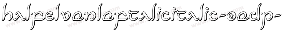 HalfElvenLeftalicItalic-0eDP字体转换