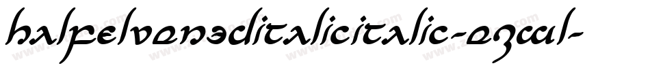 HalfElven3DItalicItalic-ezwl字体转换