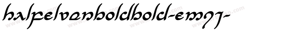 HalfElvenBoldBold-EMqj字体转换