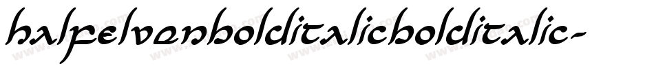 HalfElvenBoldItalicBoldItalic-azBm字体转换