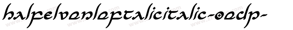 HalfElvenLeftalicItalic-0eDP字体转换