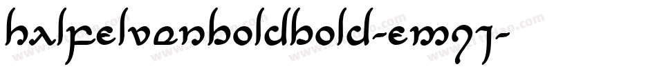 HalfElvenBoldBold-EMqj字体转换