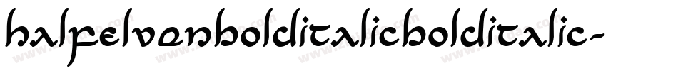 HalfElvenBoldItalicBoldItalic-azBm字体转换