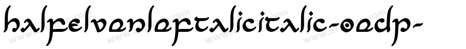HalfElvenLeftalicItalic-0eDP字体转换