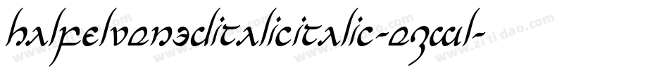 HalfElven3DItalicItalic-ezwl字体转换