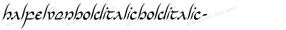 HalfElvenBoldItalicBoldItalic-azBm字体转换