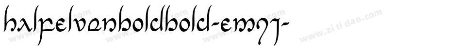 HalfElvenBoldBold-EMqj字体转换