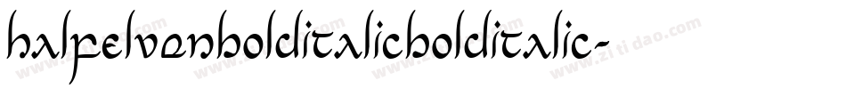 HalfElvenBoldItalicBoldItalic-azBm字体转换