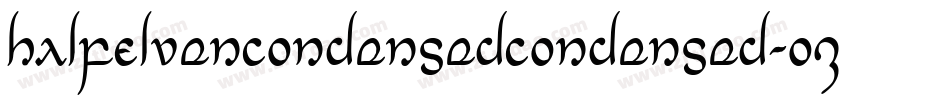 HalfElvenCondensedCondensed-ozB4字体转换