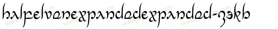 HalfElvenExpandedExpanded-Z3KB字体转换