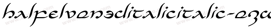 HalfElven3DItalicItalic-ezwl字体转换