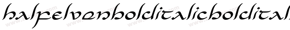 HalfElvenBoldItalicBoldItalic-azBm字体转换