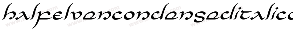 HalfElvenCondensedItalicCondensedItalic-3EO3字体转换