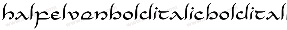 HalfElvenBoldItalicBoldItalic-azBm字体转换