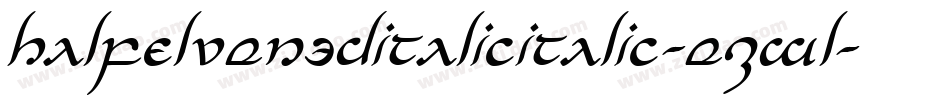 HalfElven3DItalicItalic-ezwl字体转换