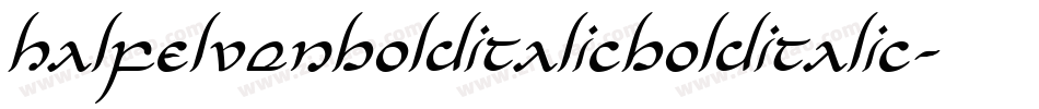HalfElvenBoldItalicBoldItalic-azBm字体转换