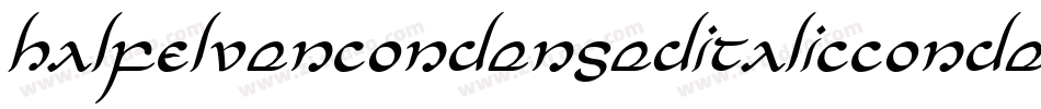 HalfElvenCondensedItalicCondensedItalic-3EO3字体转换