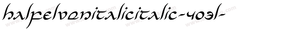 HalfElvenItalicItalic-4O3l字体转换
