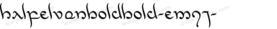 HalfElvenBoldBold-EMqj字体转换