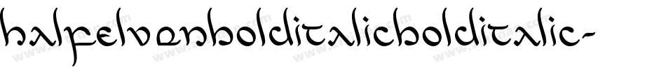 HalfElvenBoldItalicBoldItalic-azBm字体转换