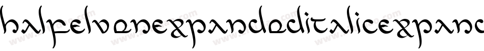 HalfElvenExpandedItalicExpandedItalic-OXZe字体转换