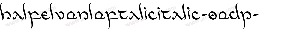 HalfElvenLeftalicItalic-0eDP字体转换