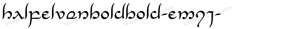 HalfElvenBoldBold-EMqj字体转换