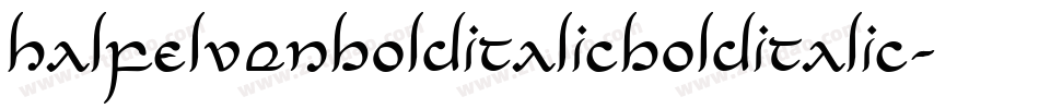 HalfElvenBoldItalicBoldItalic-azBm字体转换