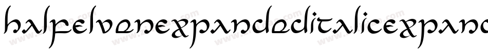 HalfElvenExpandedItalicExpandedItalic-OXZe字体转换