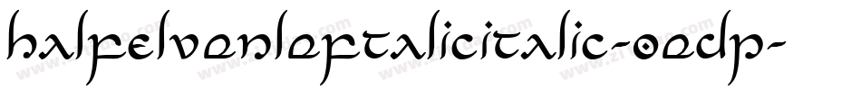 HalfElvenLeftalicItalic-0eDP字体转换