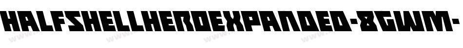 HalfshellHeroExpanded-8GWM字体转换