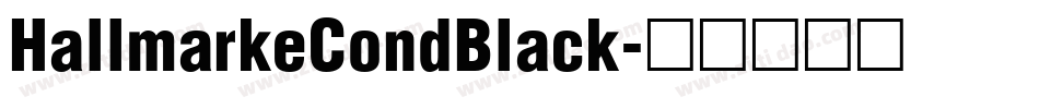 HallmarkeCondBlack字体转换